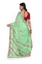 Semi Tussar Exclusive Light Green Coloured Saree with Hand Worked Border and Pallu