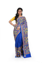 Royal Blue Banglore Silk Kantha Saree with Exclusive Work