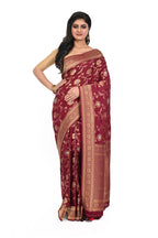 Golden and Red Tissue Handloom Saree