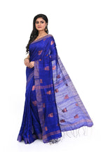 Golden Blue Handloom Saree
