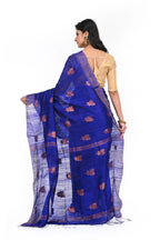 Golden Blue Handloom Saree