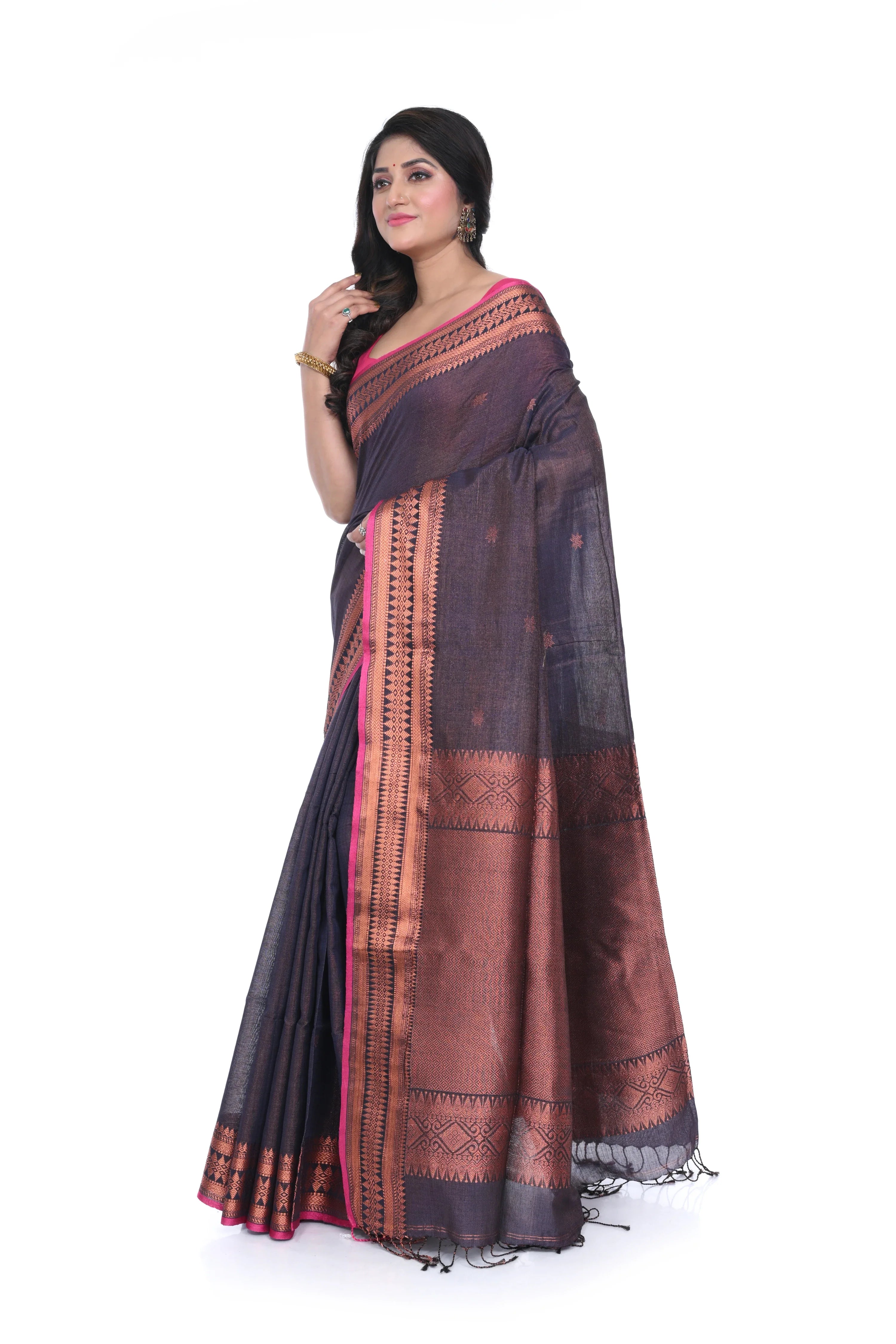 Handloom Benarasi Saree with Zari Border