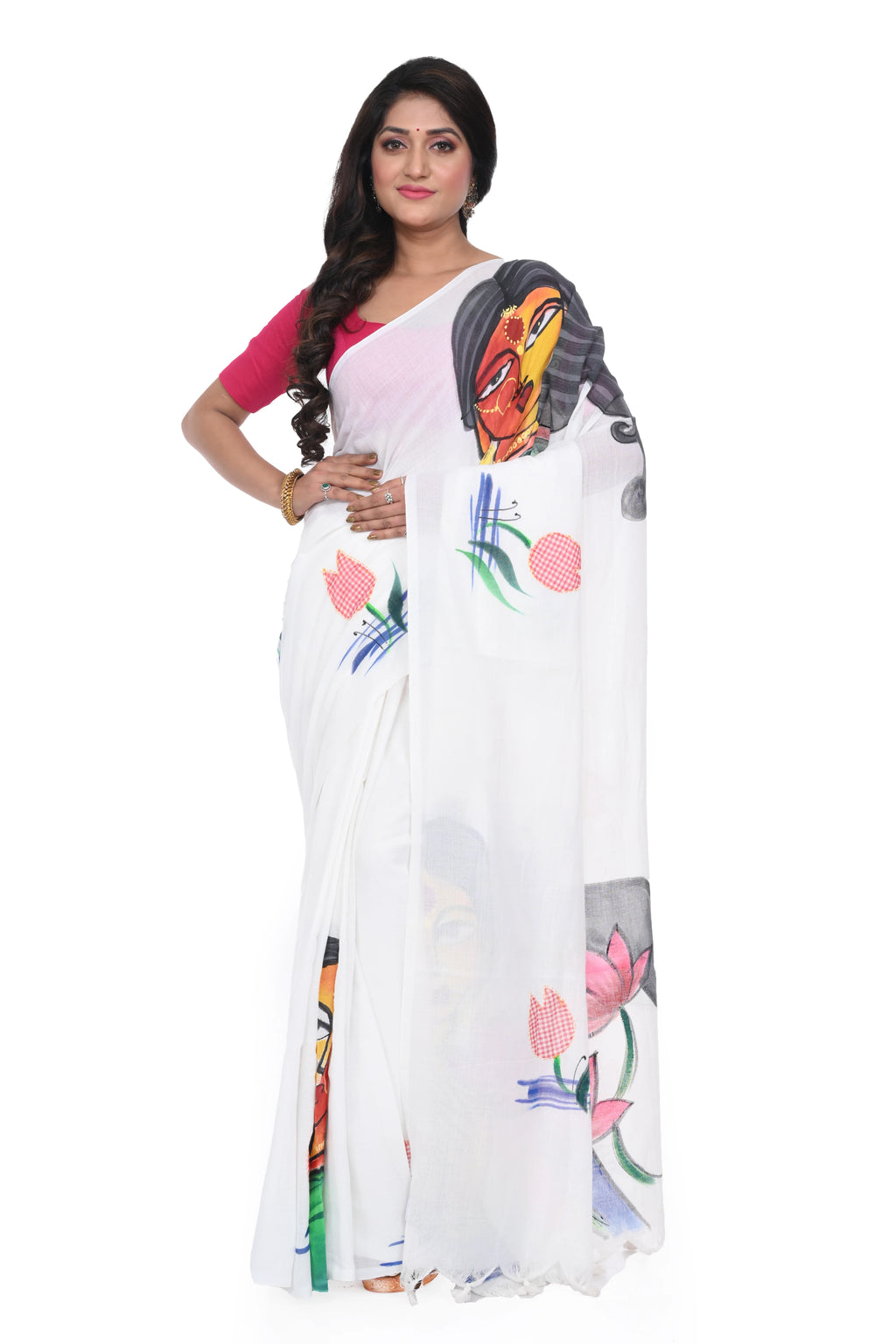 Hand Painted Handloom Saree