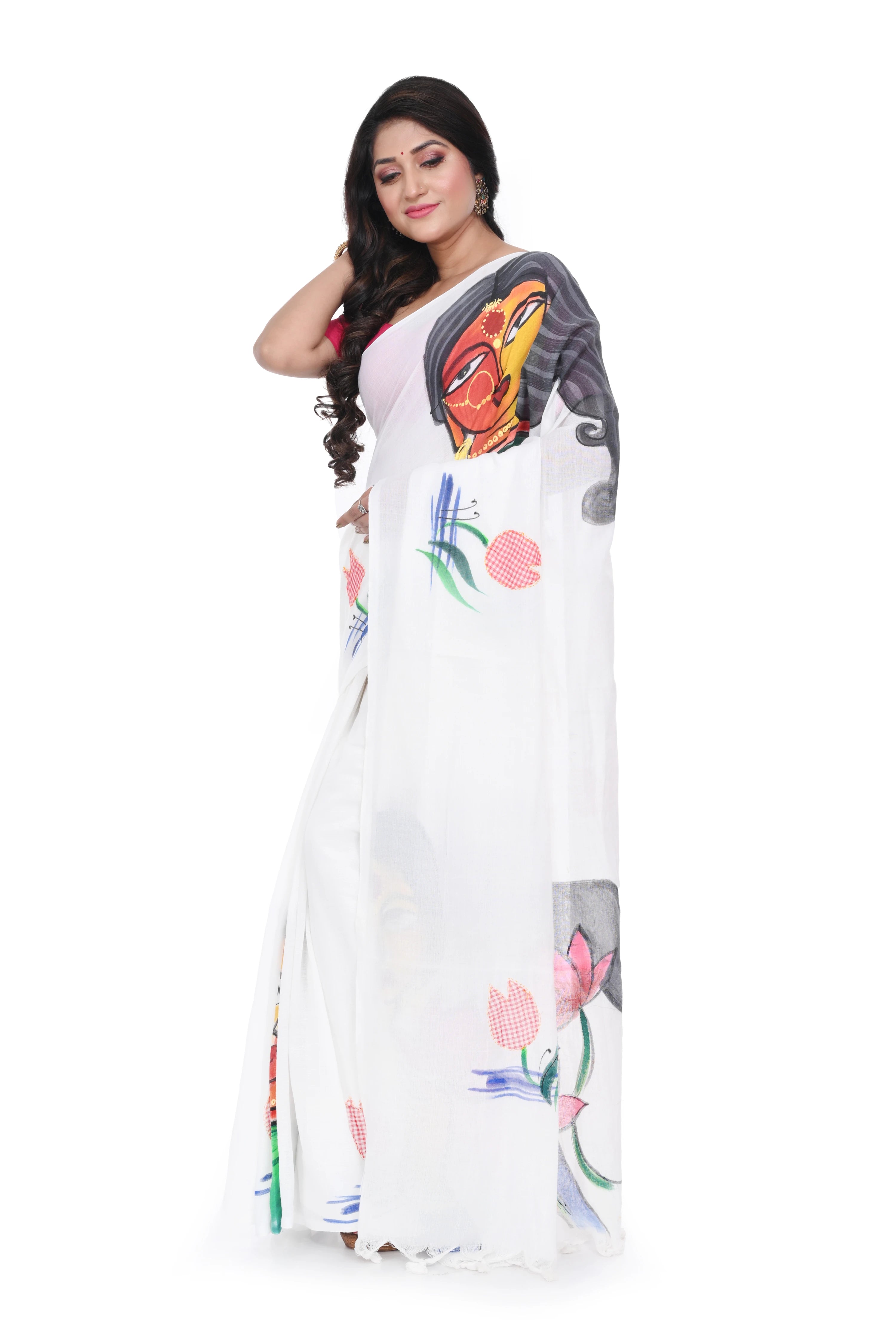 Hand Painted Handloom Saree