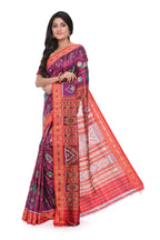 Mazenta Colour Nabakothi Khandua Silk Saree.