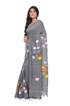 Hand - Painted Cotton Saree