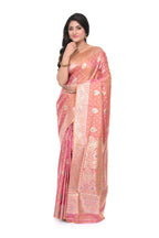 Pink Benarasi Saree with Copper Zari