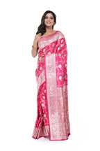 Soft Pink Mashru Benarasi Saree with Jal Work
