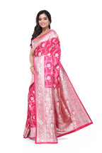 Soft Pink Mashru Benarasi Saree with Jal Work