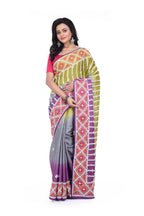 Tussar Saree with Hand Kantha Stitch