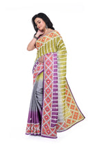 Tussar Saree with Hand Kantha Stitch