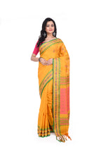 Yellow - Green Semi Tussar Saree with Rich Pallu